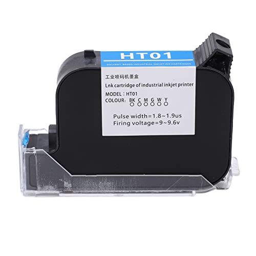 ZAWELIYO 42 Ml Handheld-Tintenstrahldrucker, Schneller Trocknungsersatz für SC12 SC12T CP12 CP12W SC12KJ, 1200 Seiten Klare Adhäsion, Absorbierende und Nicht Absorbierende Materialien (Blau) von ZAWELIYO