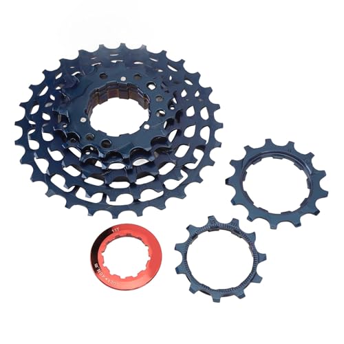 ZAWELIYO Cycle Freewheel 7 Geschwindigkeitszyklus -Kassetten -Schwungrad, Aluminiumstahl -Design für Hohe Genauigkeit, Kettenrad mit Hohlen Technologie für Leichte Reiten (Dunkelblau) von ZAWELIYO