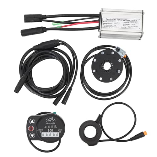 ZAWELIYO Electric Scooter Conversion Kit, 36 V 48 V 15A Controller mit LED900-Display und 130x Daumendrossel für 250 W 350W Bürstenlosen Motor, PAS-Sensor und 2-in-1-Kabel von ZAWELIYO