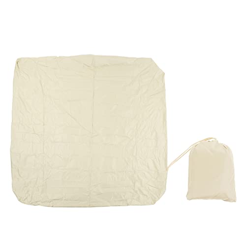 ZAWELIYO Staubbedeckung Im Freien Im Freien, Staubabdeckung, Schnee, Staub, Sonne, Blätter, 210 X 210 X 30 Cm, Faltbar für Heiße Federbadenabdeckung, Windsicher, Regensicher, Einfach zu (Beige) von ZAWELIYO