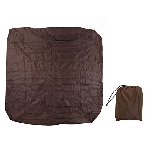 ZAWELIYO Staubbedeckung Im Freien Im Freien, Staubabdeckung, Schnee, Staub, Sonne, Blätter, 210 X 210 X 30 Cm, Faltbar für Heiße Federbadenabdeckung, Windsicher, Regensicher, Einfach zu (Brown) von ZAWELIYO