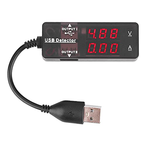 ZAWELIYO YB26VA USB -Spannungsstrom -Messgerät USB -Strommesser USB -Tester mit Smart Charge Erkennung Dual Display für Telefone Tablets Power Banken (Homochromie angeschlossen und nicht rotierend) von ZAWELIYO