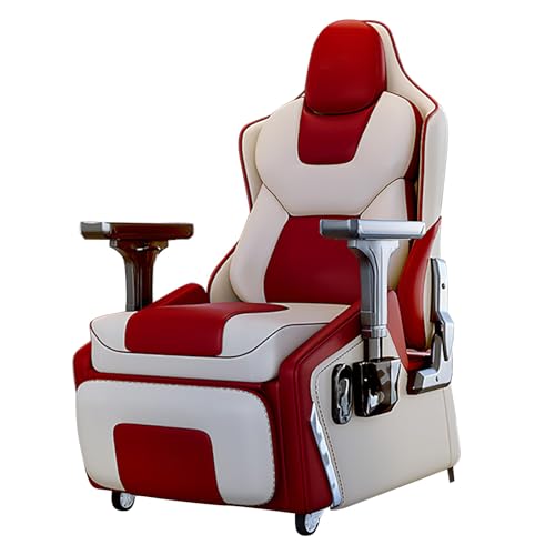 ZAWQFDZ Gamingstuhl Gaming Stuhl mit Fußstütze mit Verstellbaren 3D-Armlehnen Memory Foam-Kissen Aufklappbarer Beinstütze Vielseitig Einsetzbar(Red) von ZAWQFDZ