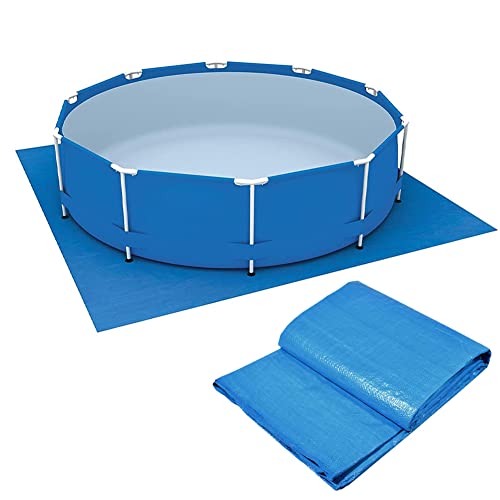 Pool Bodenplane, Pool Ground Tuch, Faltbarer Schwimmbadbodenschutz, wasserdichte rechteckige Poolmatte für Rahmen Pool und Oberirdische Pools (274 * 274cm) von ZAYMDO