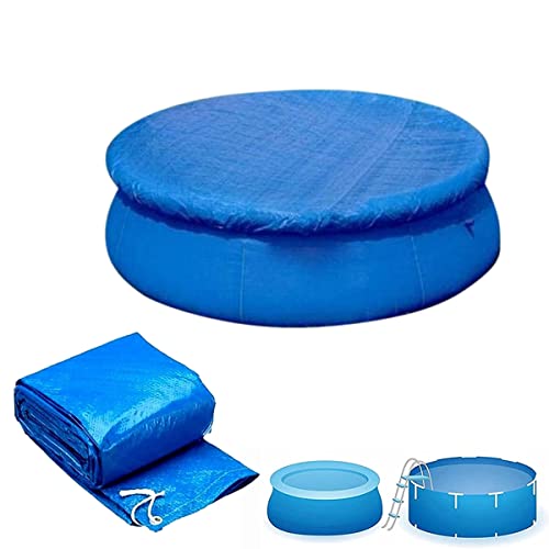 Pool Cover Abdeckungen, Rund & Rectangular Poolabdeckung Easy Set Staubdicht Pool Protector Poolabdeckplane für Rechteckiger Rahmen Pool & oberirdische Schwimmbäder (183cm/6ft) von ZAYMDO