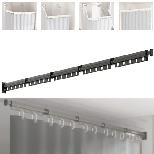 Faltbarer Duschvorhang Zur Wandmontage, 3-Fach, 4-Fach, 5-Fach Optional, 360° Faltbare Duschvorhangstange, 2 Installationsmethoden, Für Badezimmer, Teleskop-Wäscheständer,5-1.8 * 2.0 Faltbarer Duschvorhang Zur Wandmontage, 3-Fach, 4-Fach, 5-Fach Optional, 360° Faltbare Duschvorhangstange, 2 Installationsmethoden, Für Badezimmer, Teleskop-Wäscheständer,5-1.8 * 2.0 von ZAYMGPD