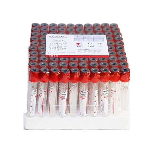 Vakuum-Blutentnahmeröhrchen, 3/5/10 Ml Blutentnahmeröhrchen, 100 Stück/Packung, Einweg-Blutentnahmeröhrchen Aus Kunststoff, Rote Röhrchen Ohne Zusätze, Für Labore Und Kliniken,3ml Vakuum-Blutentnahmeröhrchen, 3/5/10 Ml Blutentnahmeröhrchen, 100 Stück/Packung, Einweg-Blutentnahmeröhrchen Aus Kunststoff, Rote Röhrchen Ohne Zusätze, Für Labore Und Kliniken,3ml von ZAYMGPD