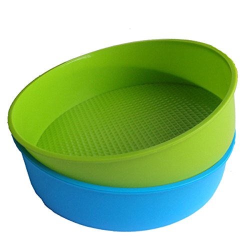 ZAYRAY Silikonform, 26 cm, runde Kuchenform, zum Backen, Blau und Grün, zufällige Farbauswahl von ZAYRAY