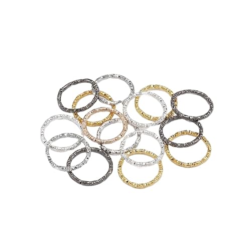 ZAZUZU ZAZUZU ZAZUZU 8–20 mm 100–500 Stück goldfarben/schwarz runde O-Ringe aus Metall offene Binderinge Verbindungsringe aus Metall Schmuck-Spaltringe Verbinder für die Schmuckherstellung von ZAZUZU