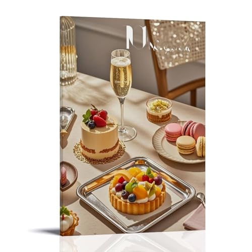 ZBBZJYHH Entzückende Dessert-Tisch-Wanddekoration, modernes künstlerisches Wandbild, hängende Dekoration, Poster, 40 x 60 cm von ZBBZJYHH
