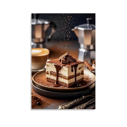 ZBBZJYHH Entzückende Tiramisu-Wandkunst-Dekoration, modernes künstlerisches Wandbild, hängende Dekoration, Poster, 60 x 90 cm von ZBBZJYHH
