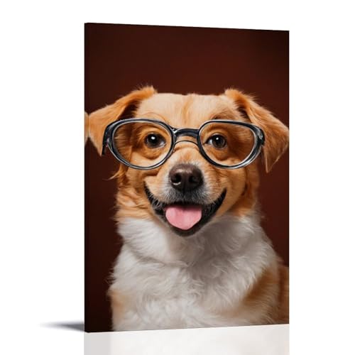 ZBBZJYHH Fröhlicher Chihuahua-Wandrahmen, modern, künstlerisches Wandbild, hängende Dekoration, Poster, 30 x 45 cm von ZBBZJYHH