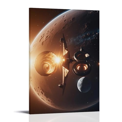ZBBZJYHH Galaktischer Starfighter Wandkunst, Dekor, modernes künstlerisches Wandbild, hängende Dekoration, Poster, 40 x 60 cm von ZBBZJYHH