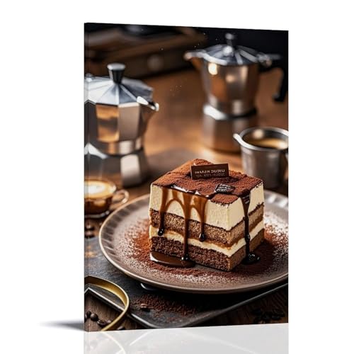 ZBBZJYHH Klassische Tiramisu-Wanddekoration, Leinwandkunst, modernes künstlerisches Wandbild, hängende Dekoration, Poster, 50 x 75 cm von ZBBZJYHH