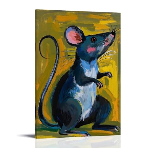 ZBBZJYHH Magische Mäuse, Wandkunst, Dekoration, modernes künstlerisches Wandbild, hängende Dekoration, Poster, 60 x 90 cm von ZBBZJYHH
