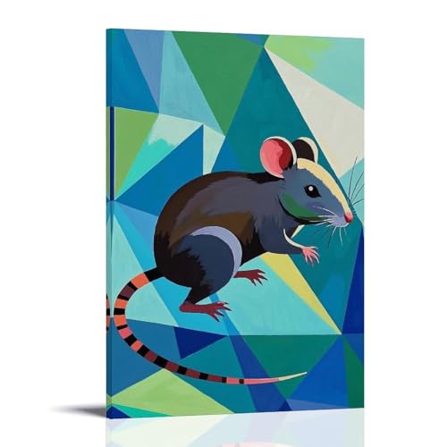 ZBBZJYHH Magische Maus, Wanddekoration, Poster, modernes künstlerisches Wandbild, hängende Dekoration, Poster, 40 x 60 cm von ZBBZJYHH