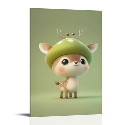 ZBBZJYHH Niedliche Hirsch-Wanddekoration, bezaubernder Wald-inspirierter Tierdruck für Kinderzimmer, modernes künstlerisches Wandbild, hängende Dekoration, Poster, 30 x 45 cm ZBBZJYHH Niedliche Hirsch-Wanddekoration, bezaubernder Wald-inspirierter Tierdruck für Kinderzimmer, modernes künstlerisches Wandbild, hängende Dekoration, Poster, 30 x 45 cm von ZBBZJYHH