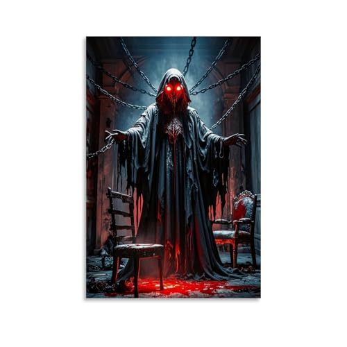 ZBBZJYHH Poster im Horror-Stil, modernes künstlerisches Wandbild, hängendes Dekor-Poster, 40 x 60 cm von ZBBZJYHH