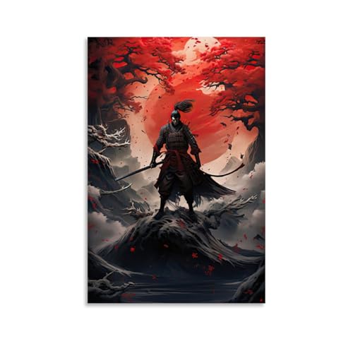 ZBBZJYHH Samurai-Poster mit Schwert und Baum in der Mitte davon, modernes künstlerisches Wandbild, hängende Dekoration, Poster, 60 x 90 cm ZBBZJYHH Samurai-Poster mit Schwert und Baum in der Mitte davon, modernes künstlerisches Wandbild, hängende Dekoration, Poster, 60 x 90 cm von ZBBZJYHH