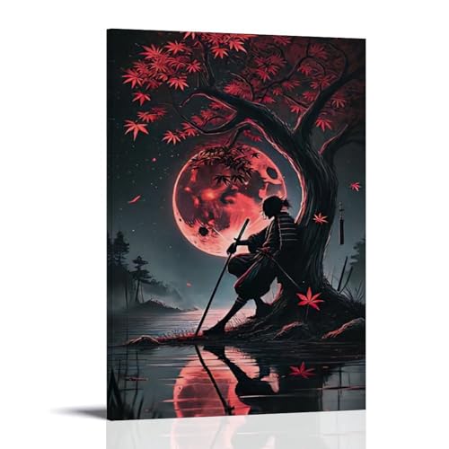 ZBBZJYHH Samurai-Poster mit einem Mann, der unter einem Baum neben dem Wasser kniet wird, modernes künstlerisches Wandbild, hängende Dekoration, Poster, 40 x 60 cm ZBBZJYHH Samurai-Poster mit einem Mann, der unter einem Baum neben dem Wasser kniet wird, modernes künstlerisches Wandbild, hängende Dekoration, Poster, 40 x 60 cm von ZBBZJYHH