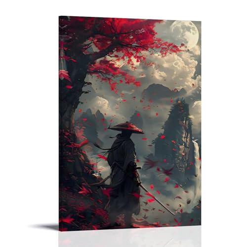 ZBBZJYHH Samurai-Postergemälde mit schönem Wasserfall-Design und Baum auf Hügel, modernes künstlerisches Wandbild, hängende Dekoration, Poster, 30 x 45 cm ZBBZJYHH Samurai-Postergemälde mit schönem Wasserfall-Design und Baum auf Hügel, modernes künstlerisches Wandbild, hängende Dekoration, Poster, 30 x 45 cm von ZBBZJYHH