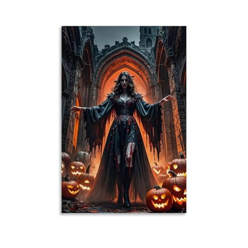 ZBBZJYHH Spukende Eleganz, Gothic, Halloween, Wandkunst, modernes künstlerisches Wandbild, hängende Dekoration, Poster, 20 x 30 cm ZBBZJYHH Spukende Eleganz, Gothic, Halloween, Wandkunst, modernes künstlerisches Wandbild, hängende Dekoration, Poster, 20 x 30 cm von ZBBZJYHH