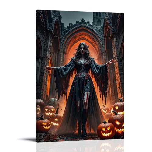 ZBBZJYHH Spukende Eleganz, Gothic, Halloween, Wandkunst, modernes künstlerisches Wandbild, hängende Dekoration, Poster, 40 x 60 cm ZBBZJYHH Spukende Eleganz, Gothic, Halloween, Wandkunst, modernes künstlerisches Wandbild, hängende Dekoration, Poster, 40 x 60 cm von ZBBZJYHH