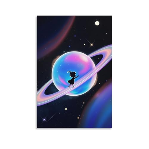 ZBBZJYHH Wanddekor-Poster, Galaktischer Träumer, modernes künstlerisches Wandbild, hängende Dekoration, Poster, 40 x 60 cm von ZBBZJYHH