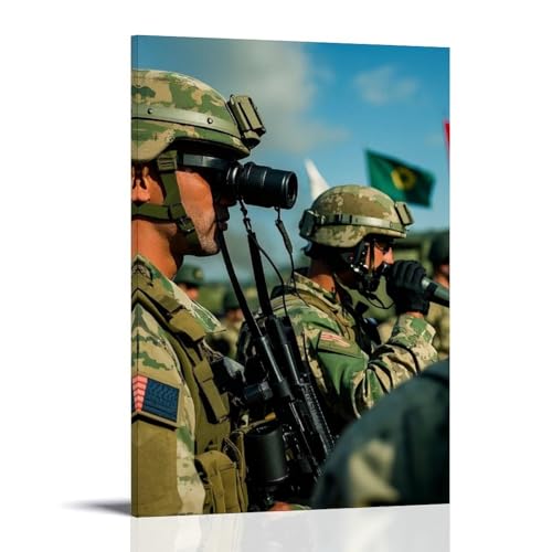 ZBBZJYHH Wandkunst-Poster mit Militärmotiv, modernes künstlerisches Wandbild, hängendes Dekor-Poster, 40 x 60 cm von ZBBZJYHH
