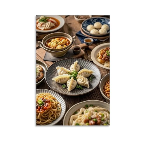 ZBBZJYHH Wunderschöne asiatische Küche, Wanddekoration, Teller, modernes künstlerisches Wandbild, hängende Dekoration, Poster, 30 x 45 cm von ZBBZJYHH
