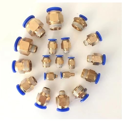 BSPT PC6-01 PC6-02 PC8-02 PC10-02 Luftanschlüsse Männlicher Schlauch Schnellverschluss Armaturen Gerade Push-In Pneumatische Fitting 1/4 10Pcs(8-03 (8mm-3l8),20PCS) von ZBFGEPLV