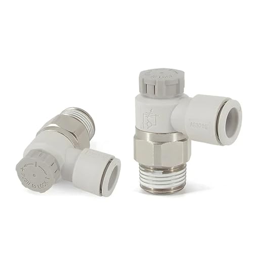Drehzahlregler mit One-Touch-Anschluss Meter-Out-Drosselventil Pneumatische Armatur AS1201F 1 Stück(AS2201F-02-06SA) von ZBFGEPLV