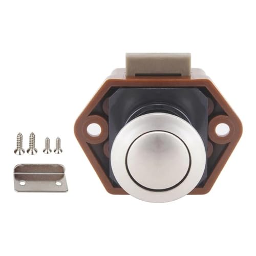 Durchmesser 20mm Camper Auto Push-Lock RV Caravan Boot Schublade Latch Taste Schlösser for Möbel Hardware U90C 1Pcs(BN) von ZBFGEPLV