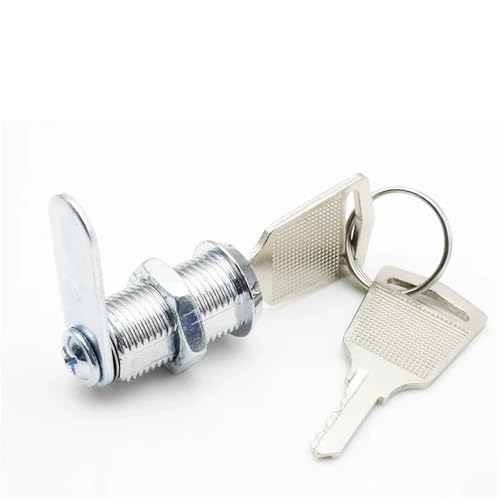 Mini-Nockenschloss mit 2 Schlüsseln, Durchmesser 12 mm, Zinklegierung, einfach zu installieren, for Schrankschubladen, Möbelbeschläge, 1 Stück(Length 30mm) von ZBFGEPLV