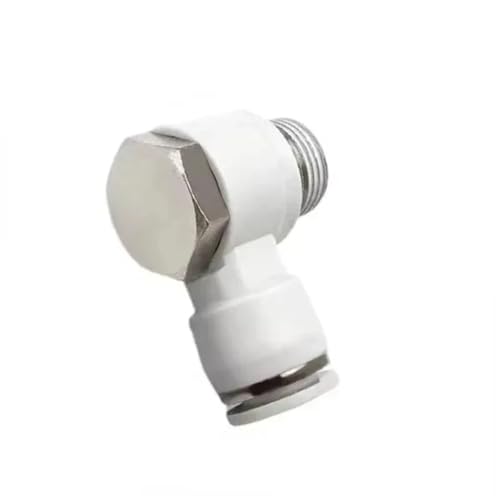 OD Rohr Zu Gewinde PH 4 6 8 10 12 Mm Rohr 1/8 "1/4" 3/8 "1/2" weiß Pneumatische Air Push In Anschluss Fitting 1Pcs(8-01(8mm-1l8)) von ZBFGEPLV