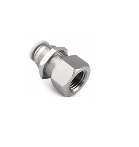 OD Rohr Zu Gewinde PMF 4 6 8 10 12 Mm Rohr 1/8 "1/4" 3/8 "1/2" weiß Pneumatische Air Push In Anschluss Fitting 1Pcs(4-04(4mm-1l2)) von ZBFGEPLV