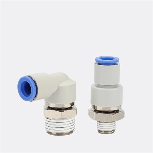 Pneumatische NRC High Speed ​​Rotary One Touch Fittings KSH KSL Rohrverbinder 4 6 8 10 12mm Gewinde M5 1/8 1/4 Rohrverschraubung 1St(04-01S,KSL Male Elbow) von ZBFGEPLV