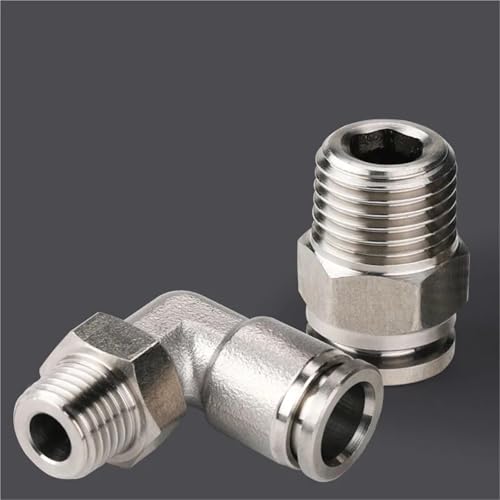 Pneumatische Schlaucharmaturen aus Edelstahl 304 PLF SL Luftschlauchanschluss 1/8 1/4 3/8 1/2 Schnellverschluss-Rohrarmaturen 1 Stück(10-02,SL) von ZBFGEPLV