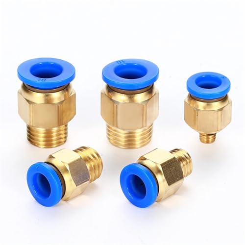 Pneumatische Schlauchverschraubung PC 8mm 10mm 12mm Gewinde M6*1 M8*1 M8*1,25 M10*1 M10*1,5 M12 M14 M16 M20 Rohrverbinder Schlauchverschraubungen 1St(M5x0.8,PC8) von ZBFGEPLV