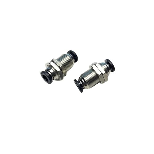 Pneumatischer Luftanschluss aus vernickeltem Messing PM 5/32 1/4 5/16 3/8 1/2 Zoll OD Schlauch Push In Connect Schott 1 Stück (12,7 mm 1l2 Inch) von ZBFGEPLV