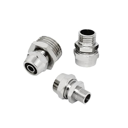 Schnellverbinder für Luftröhre 1/8" 1/4" 3/8" 1/2" mit Zollgewinde (PT) 4 6 8 10 12 mm, 10 Stück(10-03,SL) von ZBFGEPLV