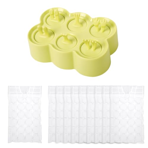 ZBHDEYG Cartoon Tier Eis Am Stiel-Form, 10 Stück Eiswürfelbeutel, Grüne Silikon & PP Eisform, Rechteckiger Prismenkörper, 1800 ml, 15 x 2E+1 x 1 cm, FOOD_PREPARATION_MOLD ZBHDEYG Cartoon Tier Eis Am Stiel-Form, 10 Stück Eiswürfelbeutel, Grüne Silikon & PP Eisform, Rechteckiger Prismenkörper, 1800 ml, 15 x 2E+1 x 1 cm, FOOD_PREPARATION_MOLD von ZBHDEYG