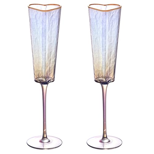 2pcs Champagner Flöte Goblet Elegantes Herzform Gold Rand Glass Cup Getränkegetränke Für Hochzeitsfeiern 2pcs Champagner Flöte Goblet Elegantes Herzform Gold Rand Glass Cup Getränkegetränke Für Hochzeitsfeiern von ZBIianxer