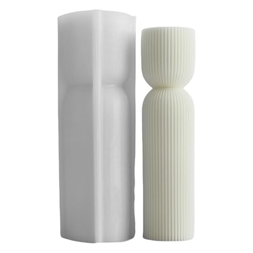 Flexible Silikonform Gestreiftes Säule Geformte Kerzenformen Duft Aromatherapys Herstellung Form Handgefertigter Ornamentform von ZBIianxer