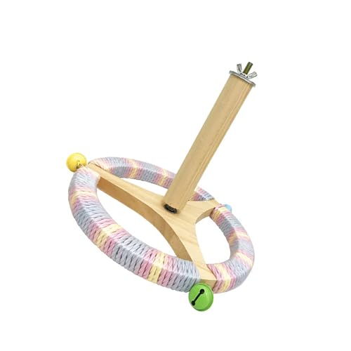 ZBIianxer Holz Rotierender Vogelperch Stand Spielzeug Für Papageien Guardies Cockatiels Mit Nicht Überrutsches Übungsrad Und Farbenfrohe Glocken Dekors Conures Interactive Play Ständer ZBIianxer Holz Rotierender Vogelperch Stand Spielzeug Für Papageien Guardies Cockatiels Mit Nicht Überrutsches Übungsrad Und Farbenfrohe Glocken Dekors Conures Interactive Play Ständer von ZBIianxer