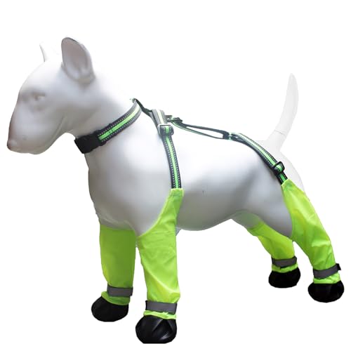 ZBIianxer Hundestiefel Hosenträger Für Outdoor Aktivität Fußschutz Antislip Haustier Reflexionsschuhe Für Wanderschuhe Freien Camping Zahnrad wasserdichte Hund Schuhe von ZBIianxer