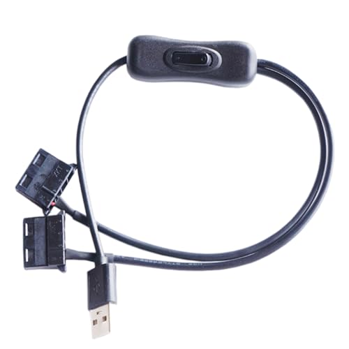USB Zu 4Pin PWM 5V USB Lüfter Netzteil Anschlüsse 2-Wege Kabel Mit Schaltern Lüfter Splitter Kabel von ZBIianxer
