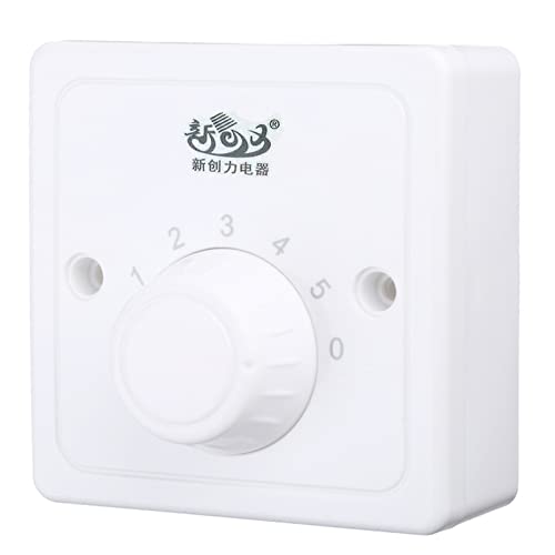 ZBIianxer 5-Gang Verstellbarer Deckenventilator Geschwindigkeitskontrollschalter Wand Controller Schalter Elektronik Mechanischer Drehschalter ZBIianxer 5-Gang Verstellbarer Deckenventilator Geschwindigkeitskontrollschalter Wand Controller Schalter Elektronik Mechanischer Drehschalter von ZBIianxer