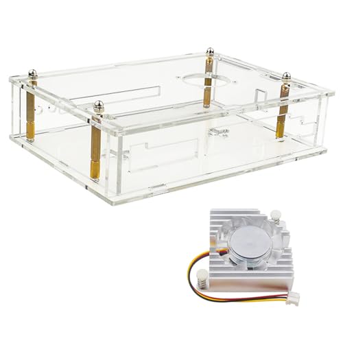 ZBIianxer Acrylgehäuse Für Banana PiR4 Board Transparente Hülle Und Lüfter Integrierte 3D GPU Schutzbox ZBIianxer Acrylgehäuse Für Banana PiR4 Board Transparente Hülle Und Lüfter Integrierte 3D GPU Schutzbox von ZBIianxer
