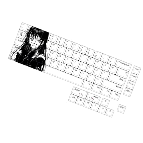 ZBIianxer Originalhöhe Girl Print Keycap Set 75Keys Dye Sublimated Verbessert Die Farbretention Für Die Verwendung Mechanischer Tastatur von ZBIianxer